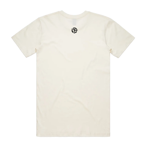 Resilience tee back — natural TPC Staple Tee with the minimal TPC logo
