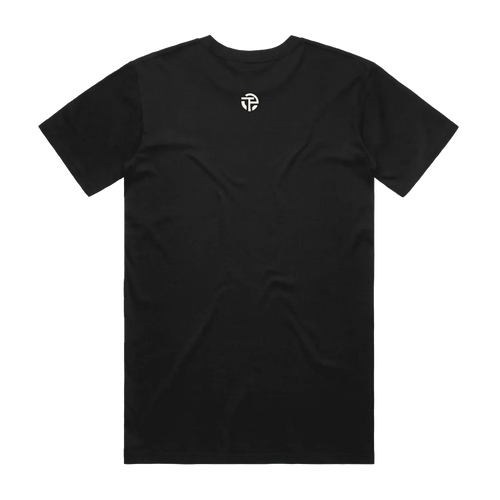 Time Flies tee back — black TPC Staple Tee with the minimal TPC logo
